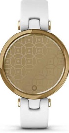 Garmin Lily Light Gold Bezel with White Case and Italian Leather Band (010-02384-B3)