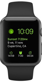 Apple Watch Sport 42mm Space Gray Aluminum Case Black Sport Band (MJ3T2) CPO