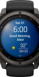 Garmin Fenix 9 51mm Carbon Gray DLC Titanium with Black Silicone Band (010-04763-10/11)