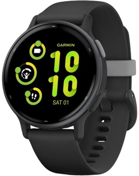 Garmin vivoactive 5 Slate Aluminum Bezel with Black Case and Silicone Band (010-02862-10)