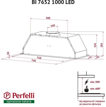 Perfelli BI 7652 BL 1000 LED