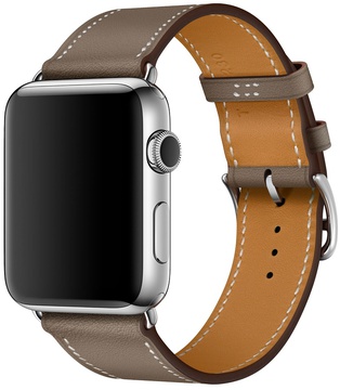 Apple Watch Hermes Leather Single Tour 38mm/40mm/41mm/42mm Etoupe Swift (MNHM2)