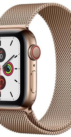 Apple Watch Series 5 GPS + Cellular 40mm Gold Stainless Steel Case with Gold Milanese Loop (MWWV2)