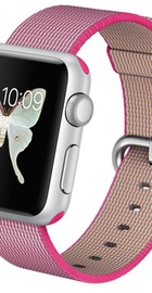 Apple Watch Sport 38mm Silver Aluminum Case with Pink Woven Nylon (MMF32)