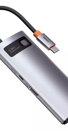 Baseus Metal Gleam Series 5-in-1 (3xUSB3.0 + 4KHD + Type-C) (CAHUB-CX0G)