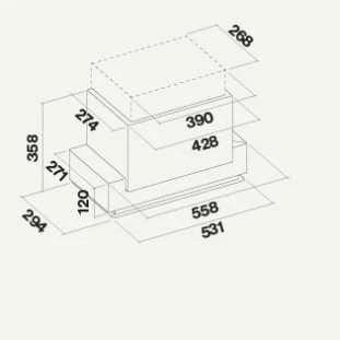 Falmec Gruppo Incasso E-ION 50450 Stain Steel (CGXW50.E0P6#ZZZI441F)