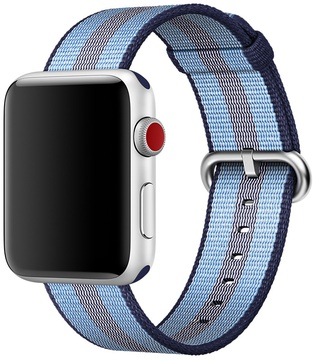 Apple Watch 38mm/40mm/41mm/42mm Midnight Blue Stripe Woven Nylon (MQVJ2)