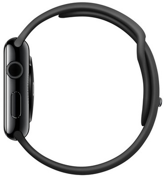 Apple Watch 42mm Space Black Stainless Steel Case with Black sport Band (MLC82)