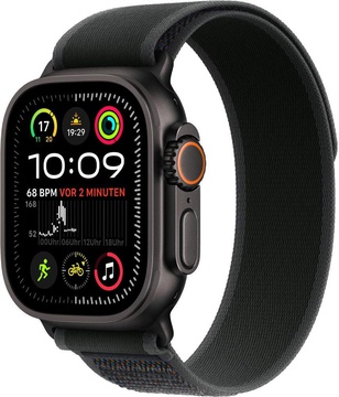 Apple Watch Ultra 2 GPS + Cellular 49mm Black Titanium Case With Black Trail Loop - S/M (MX4U3)