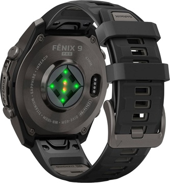 Garmin Fenix 9 Pro inReach 47mm Carbon Gray DLC Titanium w. Black/Pebble Gray Silicone B. (010-04336-10/11)