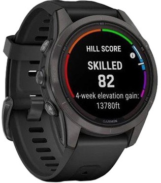 Garmin Fenix 7S Pro Sapphire Solar Carbon G. DLC Tit. with Black Band (010-02776-10/11/54)