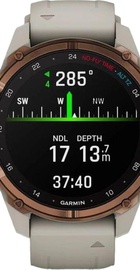 Garmin Descen Mk3i – 43 mm Bronze PVD Titanium with French Gray Silicone Band (010-02753-13/14)