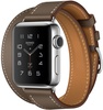 Apple Watch Hermes 38mm Series 2 Stainless Steel Case with Etoupe Swift Leather Double Tour (MNQ52)