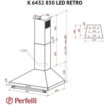Perfelli K 6432 IV 850 LED RETRO