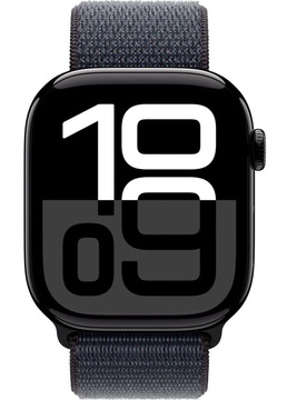 Apple Watch Series 10 GPS 46mm Jet Black Aluminum Case With Ink Sport Loop (MWWR3)