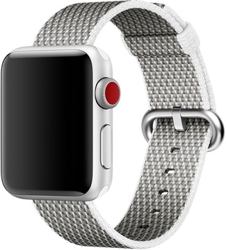 Apple Watch 38mm/40mm/41mm/42mm White Check Woven Nylon (MQVA2)
