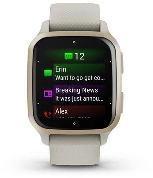 Garmin Venu Sq 2 – Music Edition Cream Gold Al. Bezel w. French Gray Case and S. Band (0010-02700-02/12)