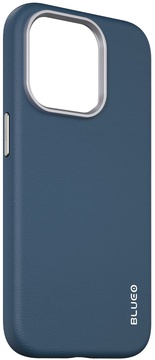 Blueo Leather Case for iPhone 15 Pro with MagSafe Dark Blue