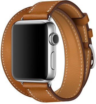 Apple Watch Hermes Barenia Leather Double Tour Regular 38mm/40mm/41mm/42mm Fauve (MMMD2)
