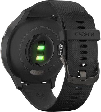 Garmin Vivomove 3 Slate Stainless Steel Bezel w. Black and Silicone B. (010-02239-01)