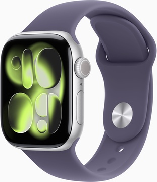 Apple Watch Series 11 GPS 42mm Silver Alu. Case w. Purple Fog S. Band - S/M (MEU64)