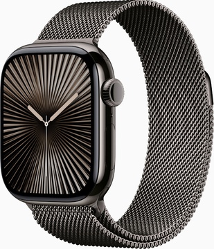 Apple Watch Series 10 GPS + Cellular 42mm Slate Titanium Case With Slate Milanese Loop (MX053)