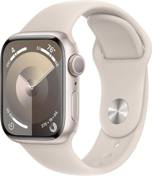Apple Watch Series 9 GPS + Cellular 45mm Starlight Alu. Case w. Starlight Sport Band - M/L (MRM93)