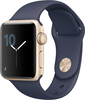 Apple Watch 38mm Series 1 Gold Aluminum Case with Midnight Blue Sport Band (MQ102)
