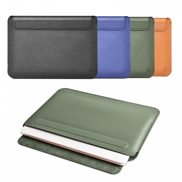 WIWU Case Skin Pro Geniunie Leather Sleeve for MacBook Pro 14 Forest Green