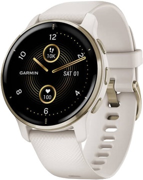 Garmin Venu 2 Plus Cream Gold S. Steel Bezel w. Ivory Case and S. Band (010-02496-02/12)