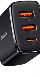 Baseus Compact Quick Charger 30W QC+ PD (1Type-C + 2USB) (CCXJ-E01)