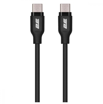 2E USB-C to USB-C Glow 60W 1m Black (2E-CCCC-BL)