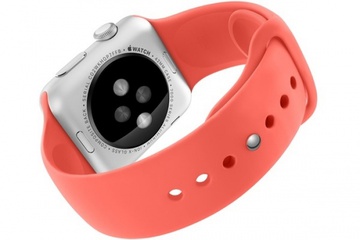Apple Watch Sport 42mm Silver Aluminum Case with Pink Sport Band (MJ3R2) CPO
