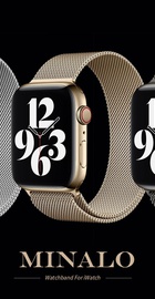 Wiwu Milanese Loop Steel for Watch 42mm/44mm/45mm/46mm/49mm (255mm) Black