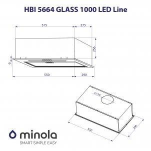 Minola HBI 5664 WH GLASS 1000 LED Line