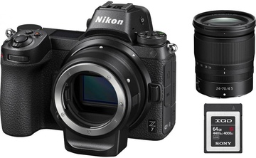 Nikon Z7 kit (24-70mm) + FTZ Mount Adapter + 64GB XQD (VOA010K008)