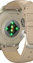 Garmin Venu 4 41 mm Lunar Gold with Light Sand Leather Band (010-03013-03)