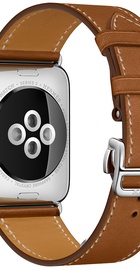 Apple Watch Hermes Leather Single Tour 38mm/40mm/41mm/42mm Fauve Barenia (MMML2)