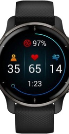 Garmin Venu 2 Plus Slate S. Steel Bezel w. Black Case and S. Band (010-02496-01/11/51))