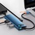 Hub Baseus Metal Gleam Multi-functional 8-in-1 (PD, USB, HDMI, RJ45) (CAHUB-CV0BL) Blue