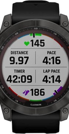 Garmin Fenix 7X Sapphire Solar Carbon Gray DLC Titanium with Black Band (010-02541-10/11/34)