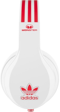 Monster Adidas Originals Limited Over-Ear White and Red over White