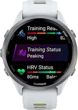Garmin Forerunner 970 Titanium w. Whitestone Case and Whitestone/T. Amp Yellow Band (010-02969-01/11)