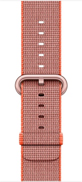 Apple Watch 42mm Series 2 Rose Gold Aluminum Case with Space Orange/Anthracite Woven Nylon (MNPM2)