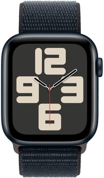 Apple Watch SE 2 GPS 44mm Midnight Aluminium Case with Midnight Sport Loop (MREA3)