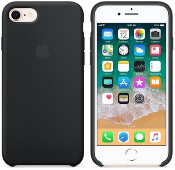 Apple iPhone 8 / 7 Silicone Case - Black (MQGK2)