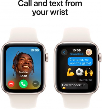 Apple Watch SE 2 GPS 40mm Starlight Aluminium Case w. Starlight Sport Band - S/M (MXEF3) Open,Activ