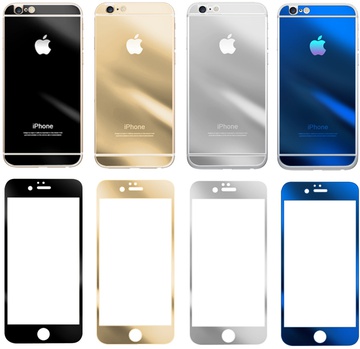 Simple Case Premium Mirror Tempered Glass Gold for iPhone 6