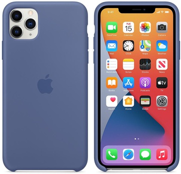 Apple iPhone 11 Pro Max Silicone Case - Linen Blue (MY122)