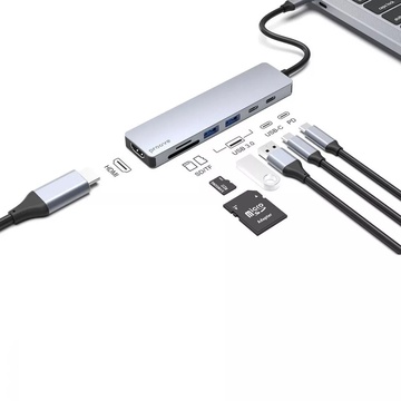Proove Iron Link 7 in 1 (2*Type-C + 2*USB3.0 + HDMI + SD/TF)